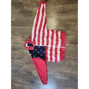 American Flag Wind Breaker Vintage USA patriotic jacket Y2K 4th Of July M coat
